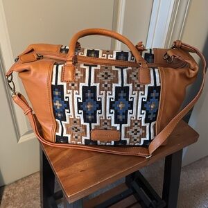 NWOT leather duffle by Isabella Fiore